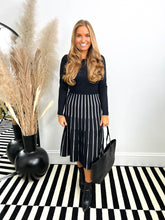 The Nicki- Maxi Dress with Striped Skirt